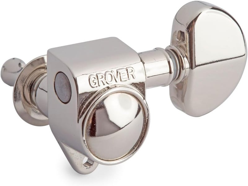 Tonebird Grover 102N ROTOMATICS Guitar Tuners Tuning Machine Set 3+3 Nickel Keys Kidney Button 14:1 Gears for Acoustic or Electric with Dunlop Polish Cloth Bundle - Image 2